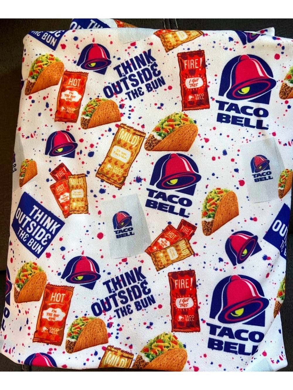 Giant Taco Bell blanket twin bed size bedding linens gift